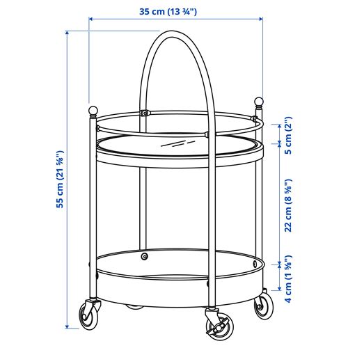 IKEA - FRÖSJÖN, bathroom trolley, black, 55x35 cm