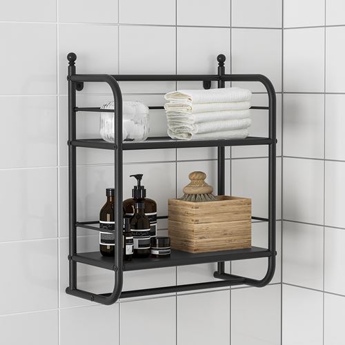 IKEA - FRÖSJÖN, wall shelf, black, 40x51 cm