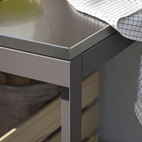 IKEA - BATSKAR, dış mekan mutfak adası, koyu gri, 60x60 cm