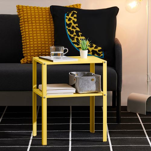 IKEA - KNARREVIK, bedside table, high-gloss yellow, 42x34 cm