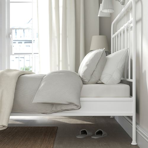 IKEA - STJARNÖ/LURÖY, double bed, white, 160x200 cm
