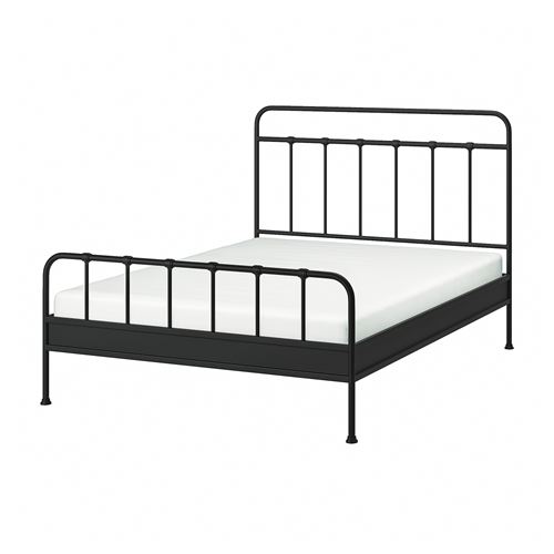 IKEA - STJARNÖ, double bed, anthracite, 160x200 cm