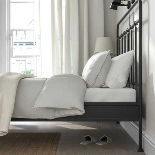 IKEA - STJARNÖ, double bed, anthracite, 160x200 cm