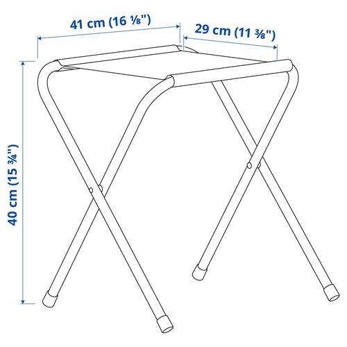 IKEA - STRANDÖN, folding stool, green, 29x41x40 cm