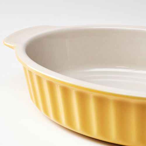 IKEA - POETISK, oven dish, light yellow, 32x21 cm