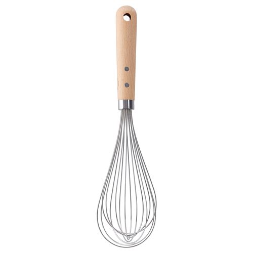 IKEA - VARDAGEN, whisk, stainless steel/beech, 30 cm