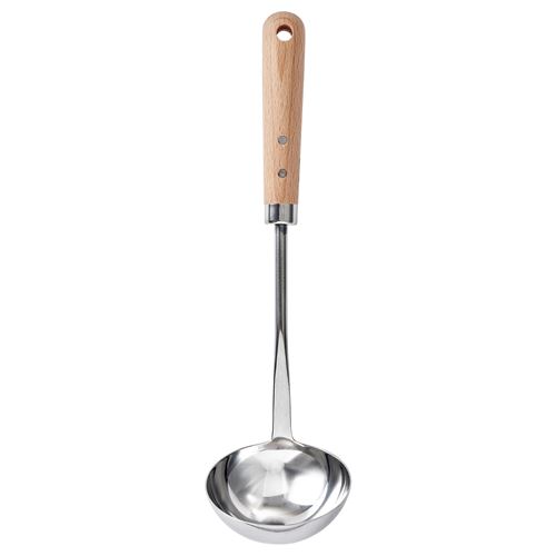 IKEA - VARDAGEN, kepçe, paslanmaz çelik-kayın, 33 cm