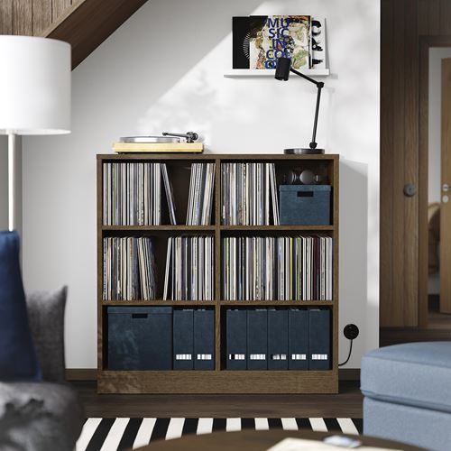 IKEA - TONSTAD, Open Shelving Unit, oak veneer-brown, 121x37x120 cm