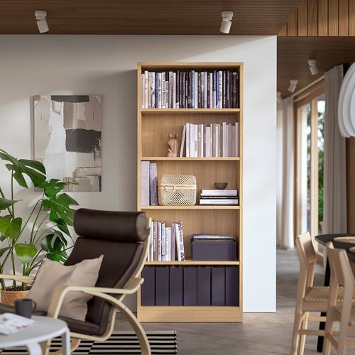 IKEA - TONSTAD, bookcase, oak veneer, 82x37x201 cm