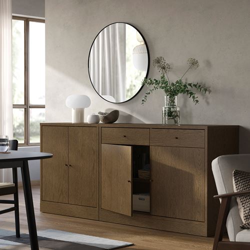 IKEA - TONSTAD, console, oak veneer-brown, 202x90 cm