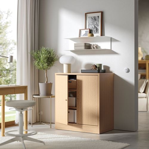 IKEA - TONSTAD, cabinet with doors, oak veneer, 82x47x90 cm