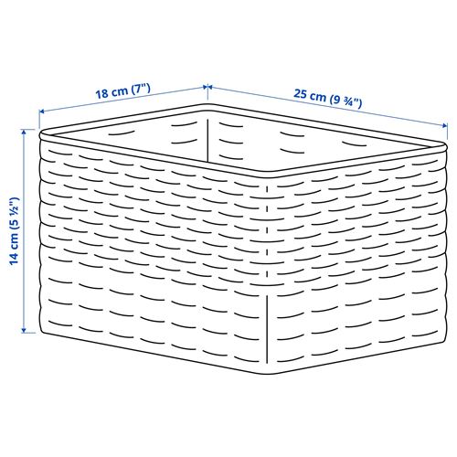 IKEA - DJURTRANARE, basket, blue-white, 18x25x14 cm