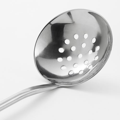 IKEA - VARDAGEN, skimmer, stainless steel/beech, 32 cm