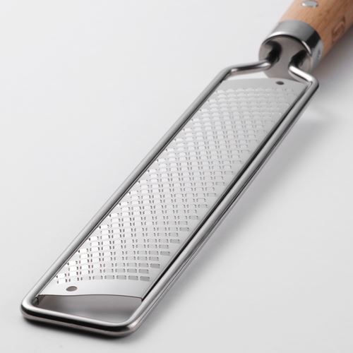 IKEA - VARDAGEN, grater with handle, stainless steel/beech, 33 cm