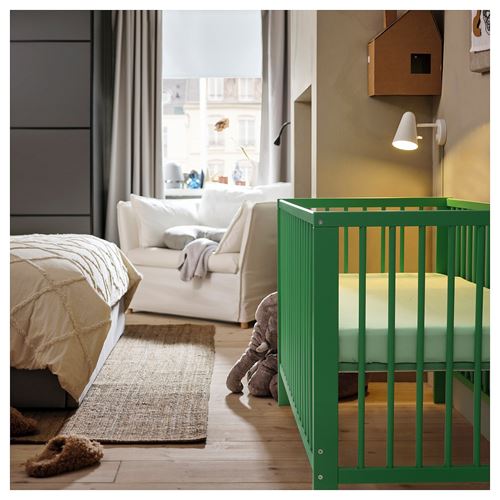 IKEA - GULLIVER, cot, green, 60x120 cm