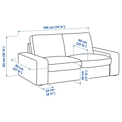 IKEA - KIVIK, 2'li kanepe, tresund antrasit