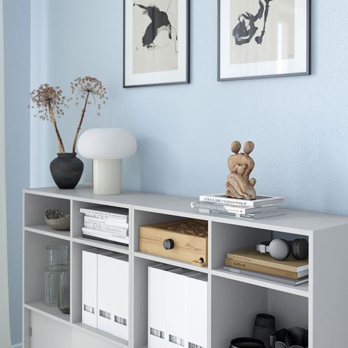 IKEA - SPIKSMED, sliding door-cabinet, light grey, 155x32x96 cm