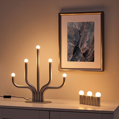IKEA - FRÖJDA, LED candelabra, silver-colour, 40 cm