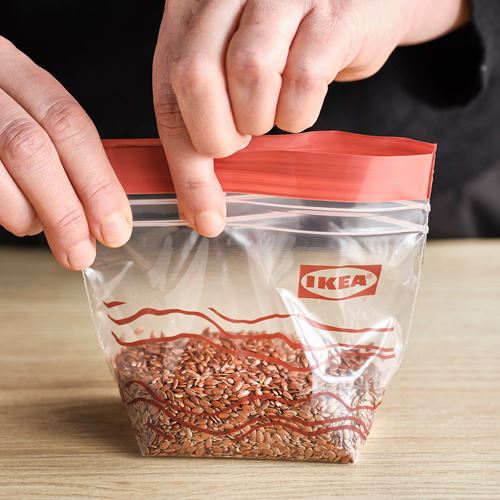 IKEA - ISTAD, resealable bag, red, 0.3 l