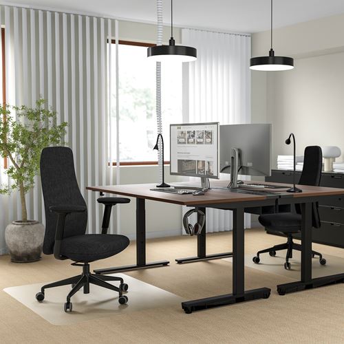 IKEA - GRÖNFJALL, office chair, letafors gray-black