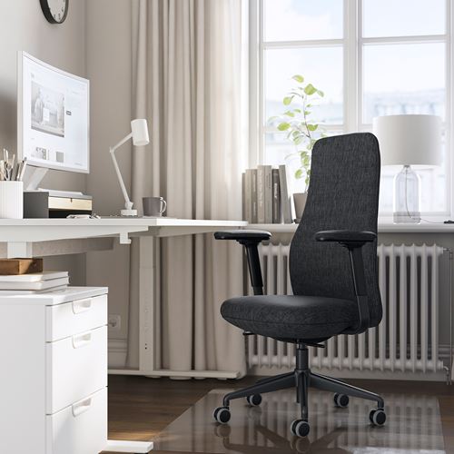 IKEA - GRÖNFJALL, office chair, letafors gray-black