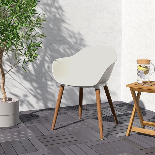 IKEA - GRÖNSTA, chair with armrests, white