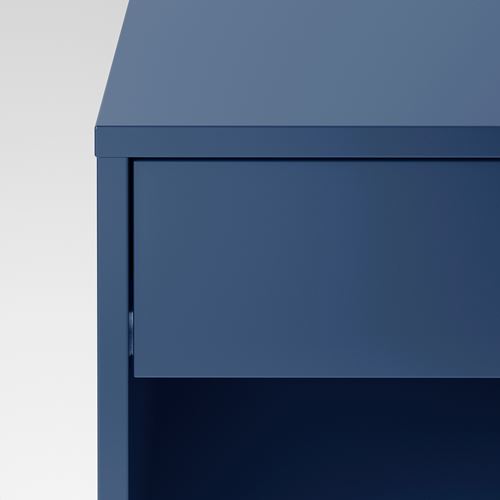 IKEA - VIKHAMMER, bedside table, blue, 40x39 cm