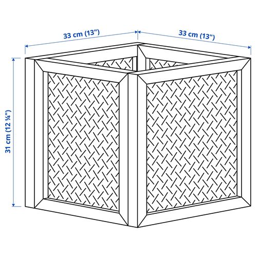 IKEA - VALTNING, box, natural, 33x33x31 cm