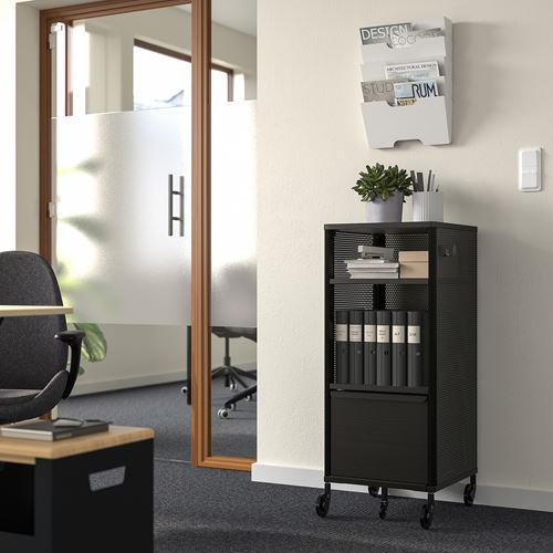 IKEA - BEKANT, office cabinet, black, 41x101 cm