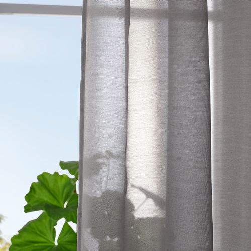 IKEA - STENFRÖ, tül perde/2 kanat, gri, 145x300 cm