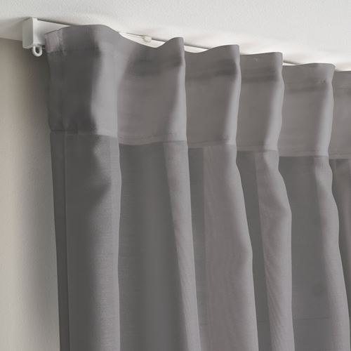 IKEA - STENFRÖ, tül perde/2 kanat, gri, 145x300 cm