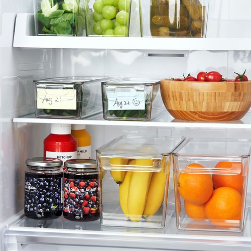 IKEA - KLIPPKAKTUS, storage box for fridge, transparent, 32x14x15 cm