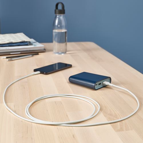 IKEA - SITTBRUNN, USB-C - USB kablo, beyaz, 2 m