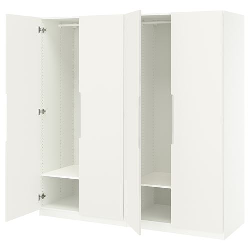 IKEA - PAX/TONSTAD, PAX wardrobe, white-off white, 200x60x201 cm