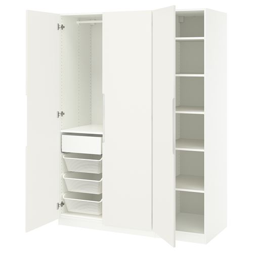 IKEA - PAX/TONSTAD, PAX wardrobe, white-off white, 150x60x201 cm