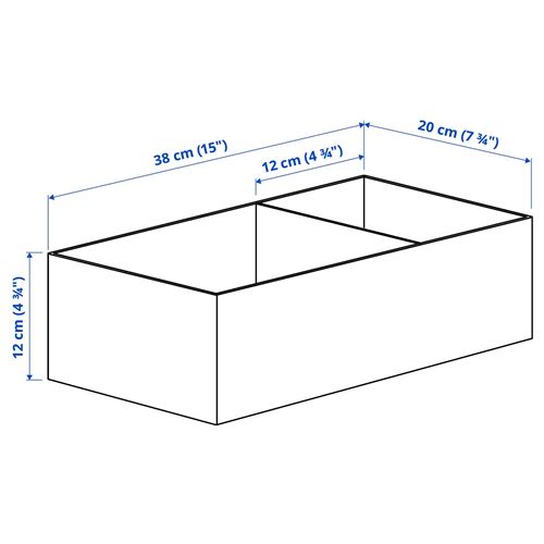 IKEA - SKUBB, box set, white, 20x38x12 cm