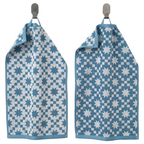 IKEA - PILGULDMAL, hand towel, blue-white, 30x50 cm