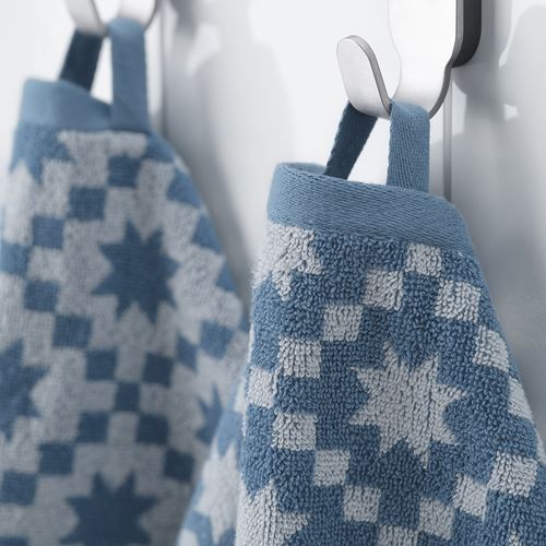 IKEA - PILGULDMAL, hand towel, blue-white, 30x50 cm