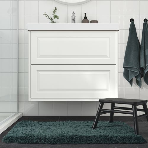 IKEA - ALMTJARN, banyo paspası, gri-turkuaz, 60x90 cm