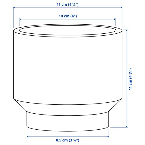 IKEA - HONUNGSPALM, seramik saksı, bej, 9 cm