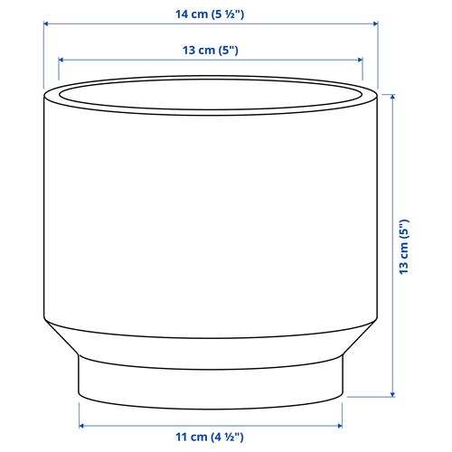 IKEA - HONUNGSPALM, seramik saksı, kahverengi, 12 cm