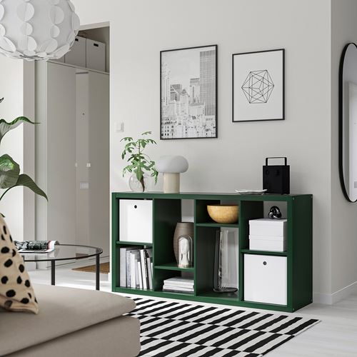 IKEA - KALLAX, Open Shelving Unit, green, 147x77 cm