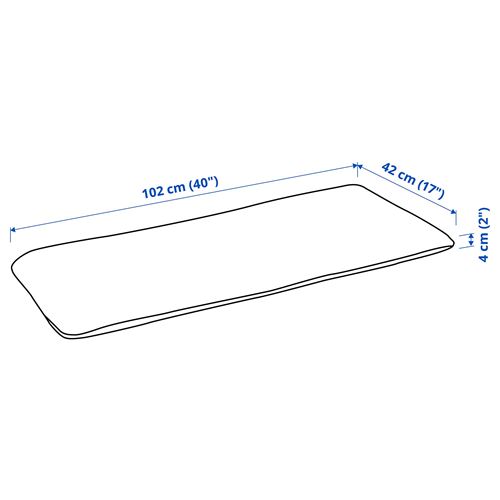 IKEA - GRYTTOM, seat pad for sofa bench, gransel natural, 102x42 cm