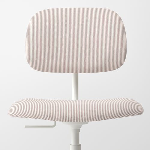 IKEA - BLECKBERGET, office chair, klovsta white-orange-brown