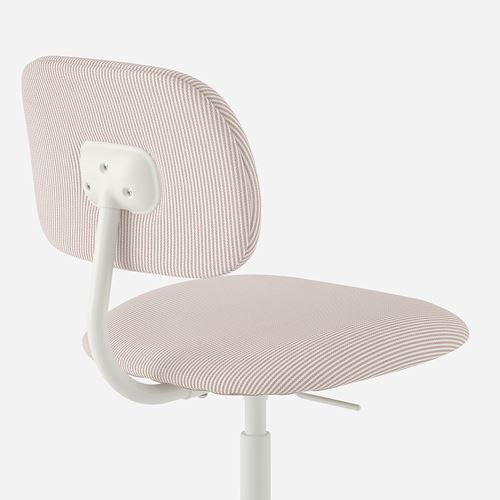 IKEA - BLECKBERGET, office chair, klovsta white-orange-brown