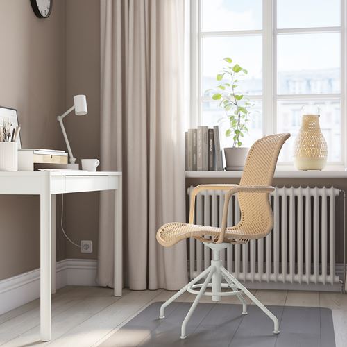 IKEA - STIGBYGEL, office chair, beige-white