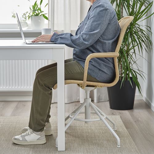 IKEA - STIGBYGEL, office chair, beige-white