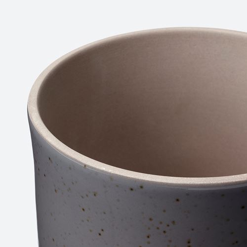 IKEA - BUSKKAPRIFOL, seramik saksı, gri-mavi, 15 cm