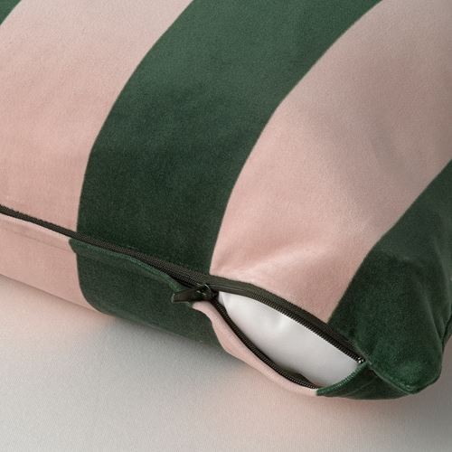 IKEA - IDGRAN, lace pillow cover, pink/green, 50x50 cm