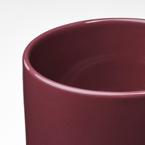IKEA - DRAKFRUKT, seramik saksı, kahverengi-kırmızı, 12 cm